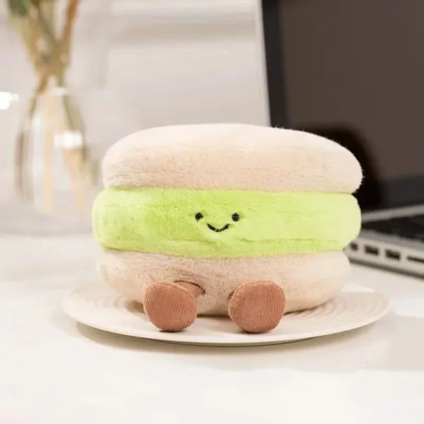 Peluche Dacquoise kawaii crème et vert pistache, pattes, qualité premium type Jelly.