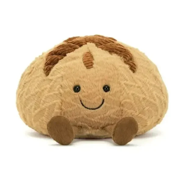 Peluche pain au levain originale, design façon Jelly, texture ultra-douce.