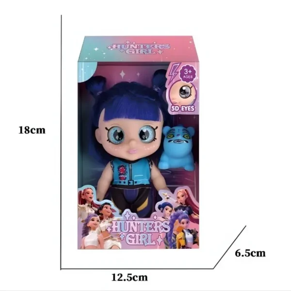 Poupée Zoé K-Pop Demon Hunters 18cm, grands yeux scintillants 5D